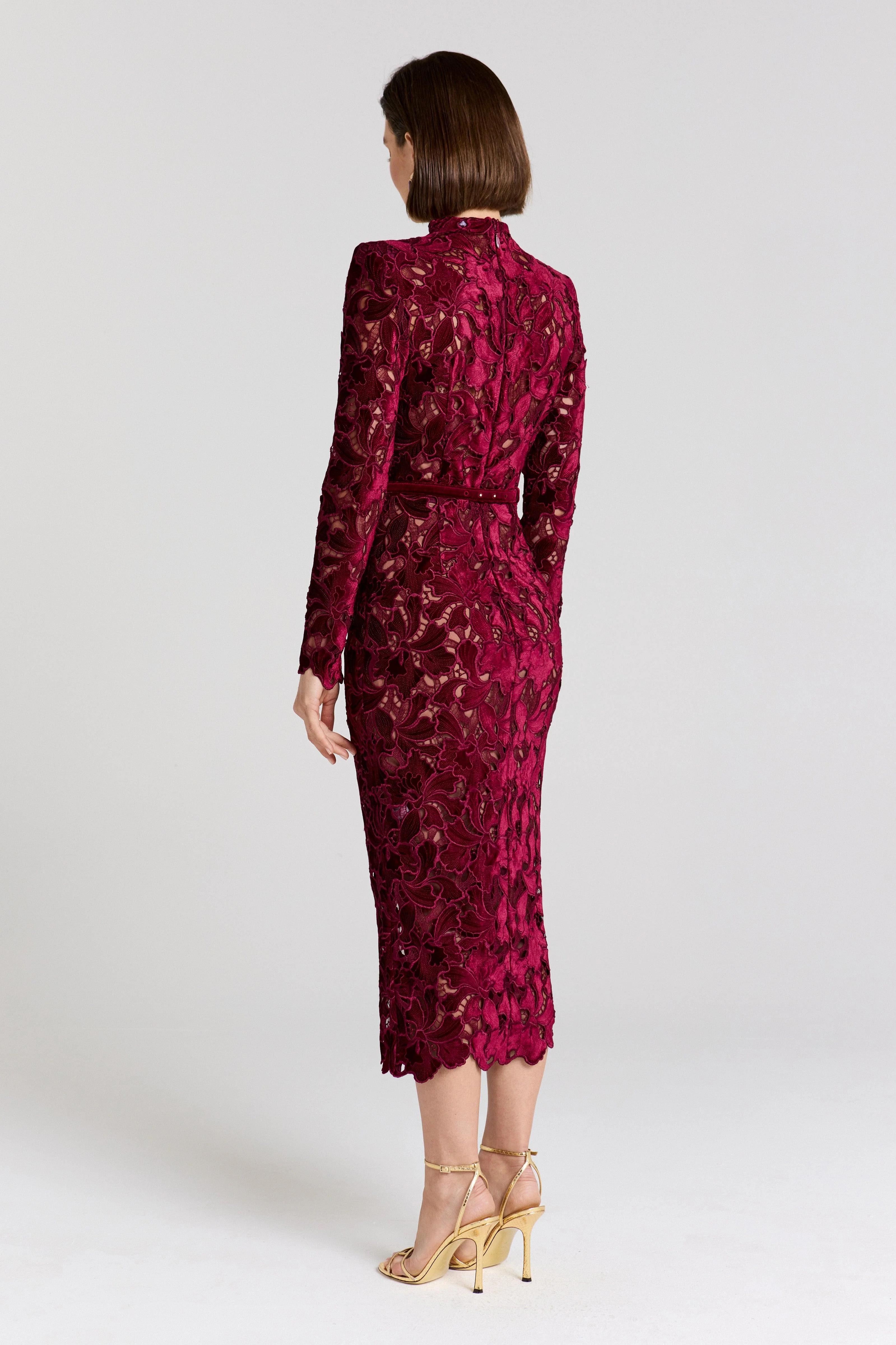 Diane Burgundy Dress - Image 3