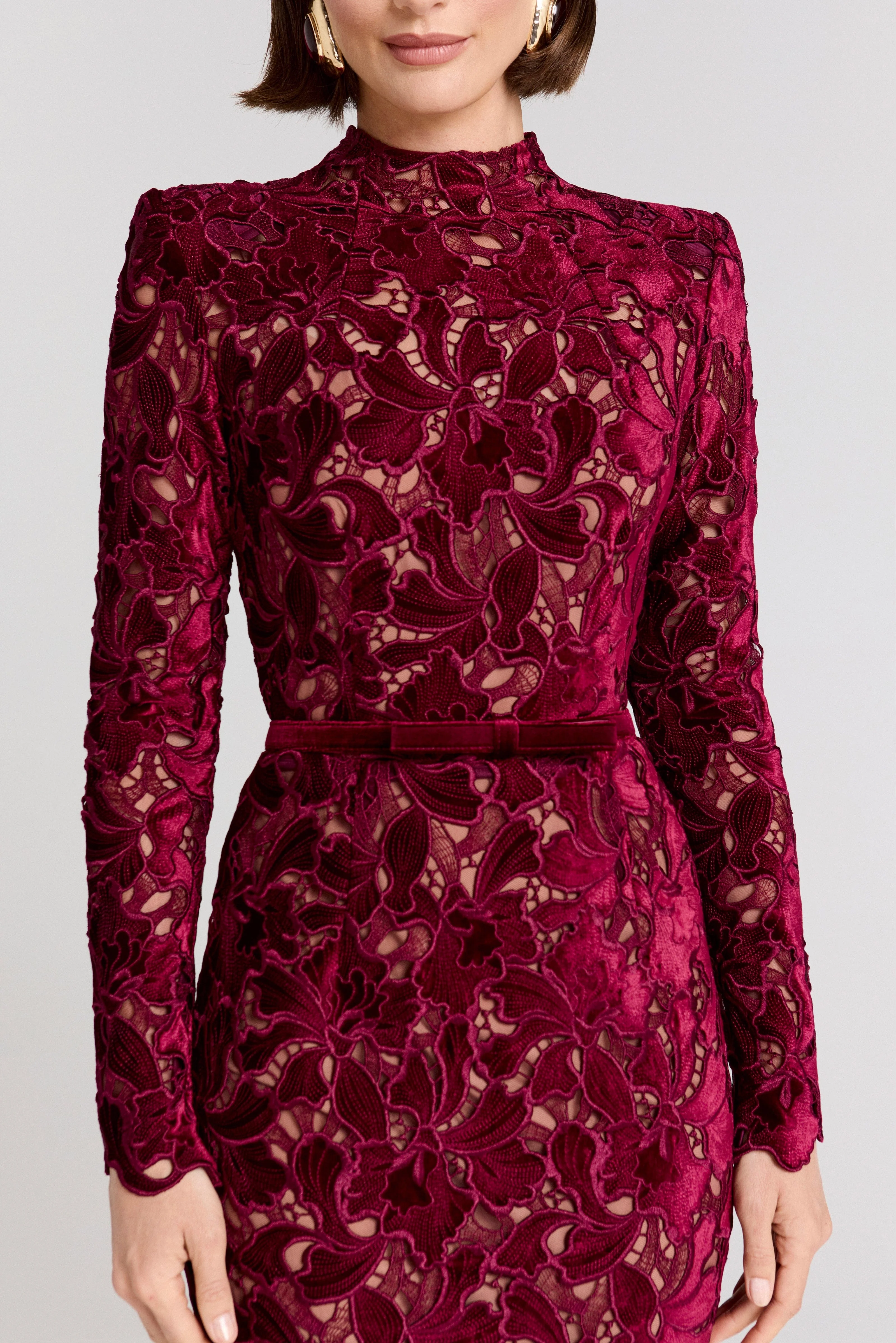 Diane Burgundy Dress - Image 4