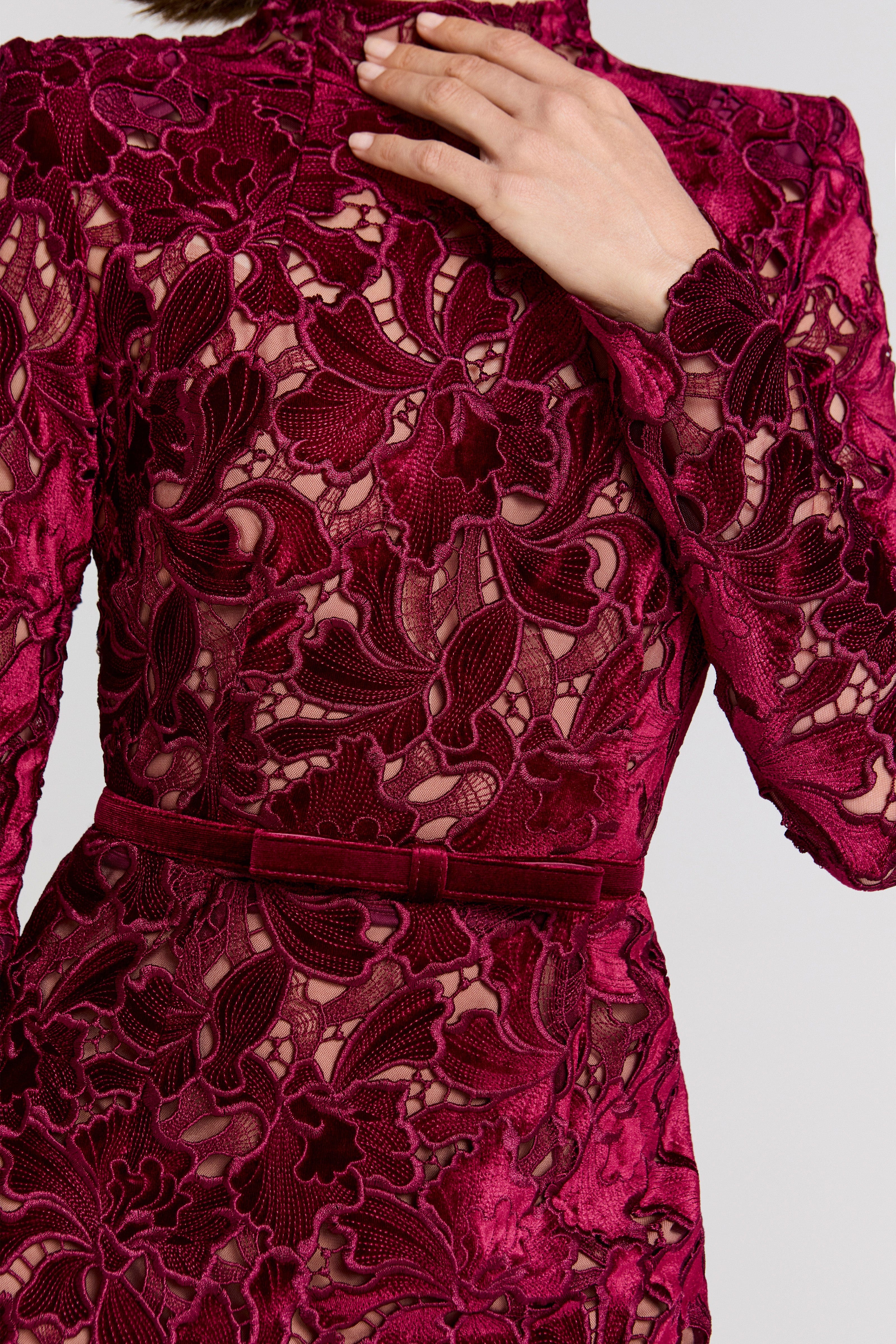 Diane Burgundy Dress - Image 5