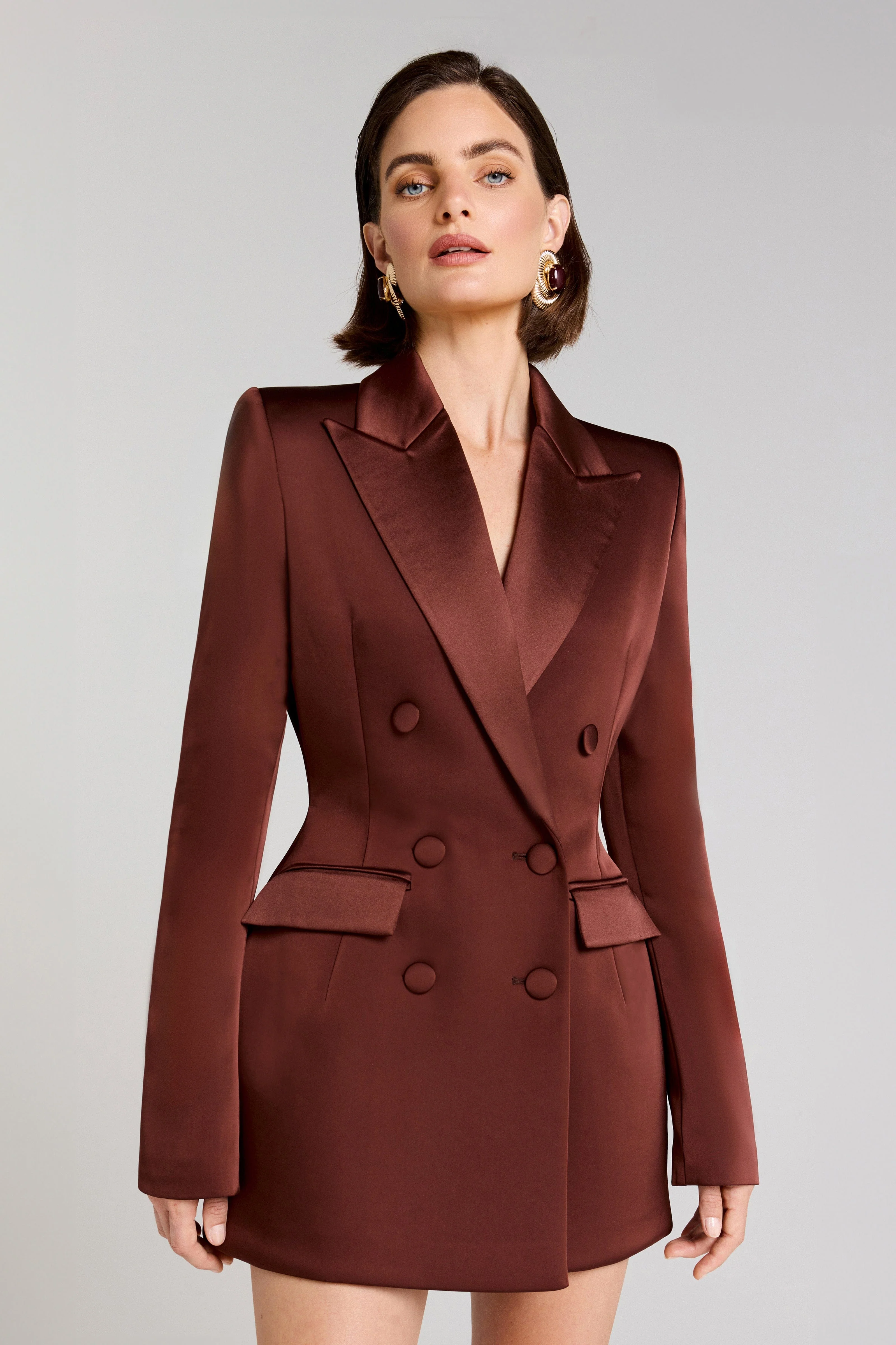Monica Brown Blazer Dress - Image 2